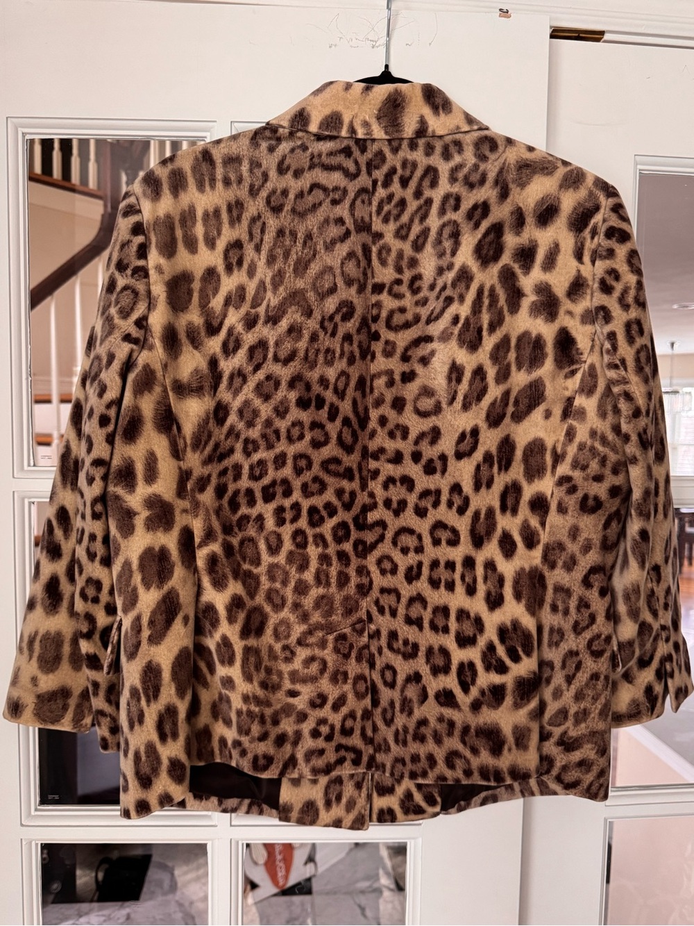 NWT Talbots Kate Fit Leopard Print Velvet Blazer Jacket 16 Tan Mob wife Curvy - Picture 7 of 16